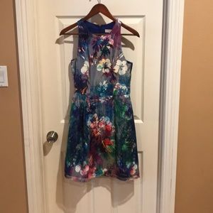 Aidan Mattox colorful party dress